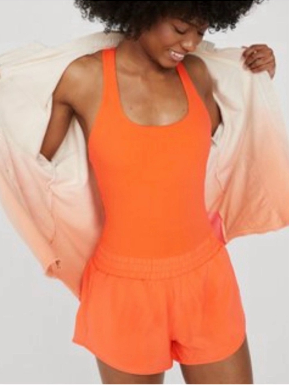 aerie NWT Bright Orange Tank Romper